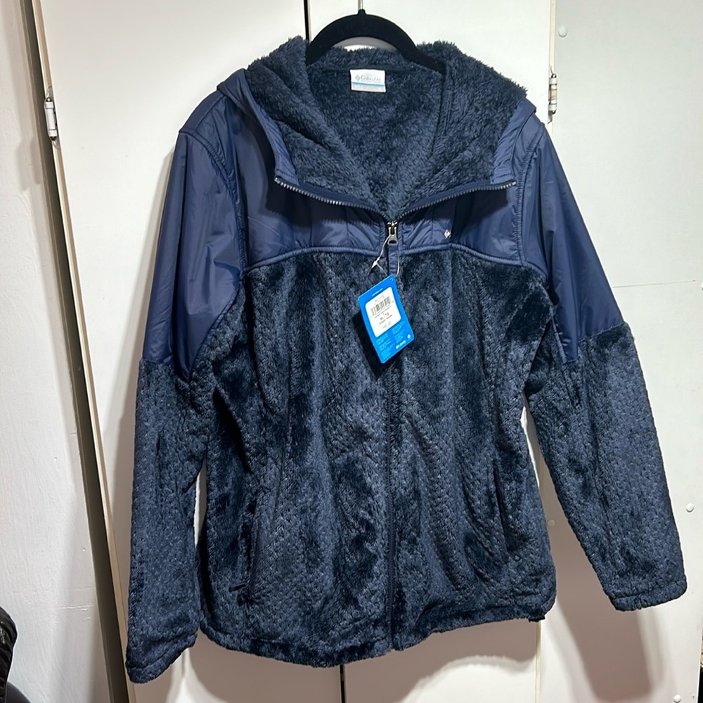 COLUMBIA JACKET XL BLUE WITH HOOD